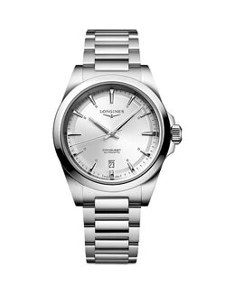 Часы Conquest Sunray Silver, 38 мм Longines, серебряный 5222565 | silver