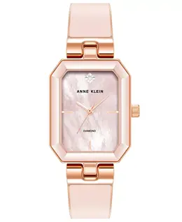 Женские кварцевые часы-браслет с эмалью и сплавом, 24 мм x 37,5 мм Anne Klein, мультиколор 16671658 | rose gold-tone