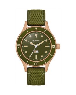 Часы Mil-Ships Bronze, 41 мм Bulova, зеленый 5488535 | green/green