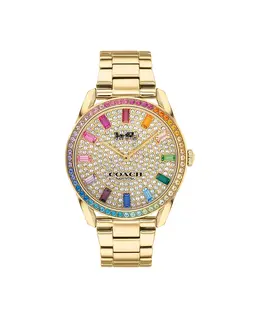 Женские часы-браслет Preston Rainbow с позолоченным корпусом, 36 мм Coach, золотой 11933237 | gold-tone