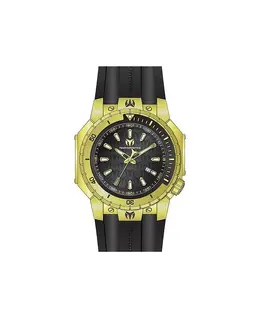 Мужские часы TM-224011 Manta Sea Quartz 3 Hand с черным циферблатом Technomarine, черный 21249572 | black