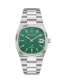 Классические часы Super Seville, 37.5 мм x 37.5 мм Bulova, зеленый 5249396 | green/silver
