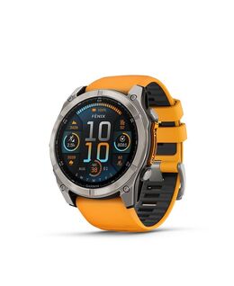Fenix 8 51mm, Amoled, Sapphire, Bare Graphite Titanium, Spark Orange/Graphite Band Watch Garmin, оранжевый 5308086 | orange