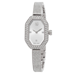Swarovski Dextera Bangle Quartz Crystal Ladies Watch 5672977 Silver-tone Stainless Steel Case and Bracelet