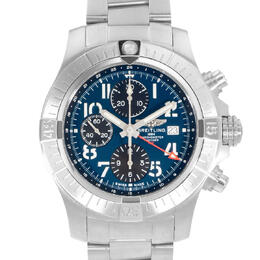 Pre-owned Breitling Avenger Chronograph GMT Automatic Blue Dial A24315