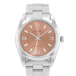 Pre-owned Rolex Air King 34 Automatic Chronometer Pink Dial Mens Watch Ref. PSO14000