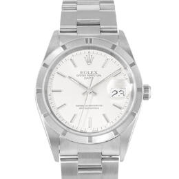 Pre-owned Rolex Oyster Perpetual Date Silver Dial Mens Watch Calibre 15210 SS/SSO