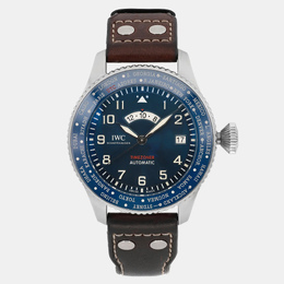 IWC Timezoner Le Petit Prince IW395503 Automatic Mens Watch Blue Dial Stainless Steel
