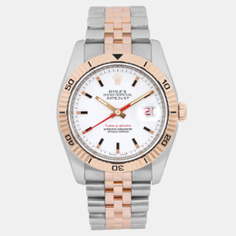 Rolex Datejust Turn-O-Graph Ref. 116261 - White Dial, Stainless Steel & Rose Gold