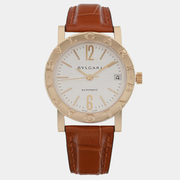 B Bulgari BB33GL - 18K Yellow Gold, White Dial Automatic Women's Watch