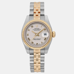 Rolex Datejust 179173 - Ivory Dial, Yellow Gold Case, Stainless Steel Bracelet