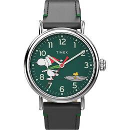 Timex x Peanuts Snoopy Ice Skating Watch TW2V60200 - Green Dial, Analog Quartz Movement