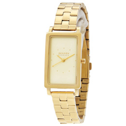 Skagen Hagen Lille Quartz Gold Dial Ladies Watch - Model: SKW3098