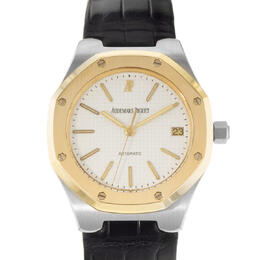 Pre-owned Audemars Piguet Royal Oak 14800SA Mens Automatic White Dial Watch