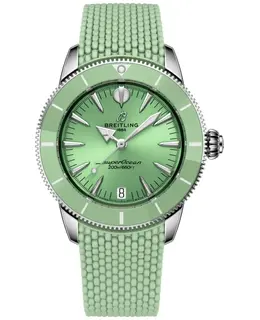 Watch A10390361L1S1 Breitling Superocean Heritage Automatic 36 Green Dial Rubber Strap Women's