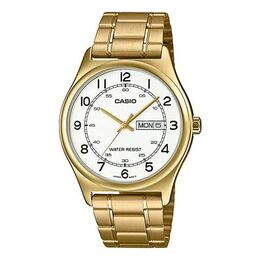 Часы Casio Stainless Steel Strap Waterproof White Dial Mens White Analog, белый mtp-v006g-7b | white