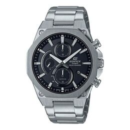 Часы Casio EDIFICE Solar Powered Quartz Waterproof Sapphire Crystal Mens Silver Analog, серебряный efs-s570d-1a | silver