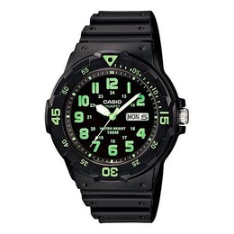 Часы Casio Waterproof Sports Mens Black Analog, черный mrw-200h-3b | black