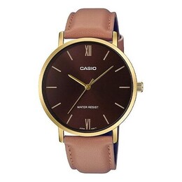Часы Casio Dress Busines Classic Analog Watch 'Gold Brown Red Wine', коричневый mtp-vt01gl-5b | brownbrown