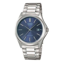 Часы Casio Waterproof Stainless Steel Strap Blue Dial Mens Blue Analog, синий mtp-1183a-2a | blue