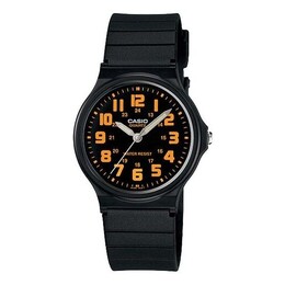 Часы Casio Waterproof Quartz Mens Black Analog, черный mq-71-4b | black