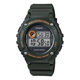 Часы Casio Waterproof Sports Dark Green Digital, зеленый w-216h-3bvdf | dark green