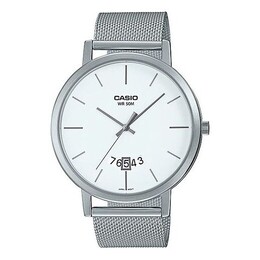 Часы Casio Male DRESS Japan / South Korea Fashion Waterproof Mens White Analog, белый mtp-b100m-7evdf | white