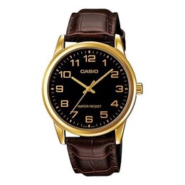Часы Casio STANDARD Serieses Men's Golden/Brown Quartz Waterproof Mens GoldBrown Analog, желтый mtp-v001gl-1b | goldbrown