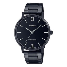 Часы Casio Dress Classic Minimalistic Analog Steel Strap Watch 'Black', черный mtp-vt01b-1b | black