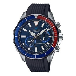 Часы Men's Casio OCEANUS Series CACHALOT Solar Energy Watch tooth Watch Solar Powered Mens Blue Analog, синий ocw-p2000c-2a | blue