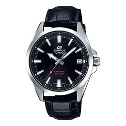 Часы Casio Men's EDIFICE Waterproofes With Simple Dial Sapphire Mirror Sapphire Crystal Mens Black Analog, черный efb-107l-1avupr | black