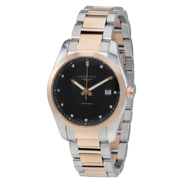 Pre-owned Longines Conquest Classic Diamond Black Dial Mens Watch L2.785.5.58.7