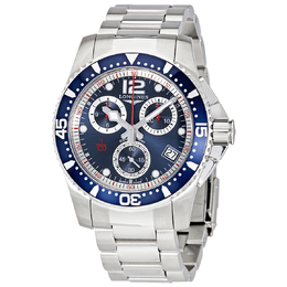 Pre-owned Longines HydroConquest Chronograph Blue Dial Mens Watch L3743/4966