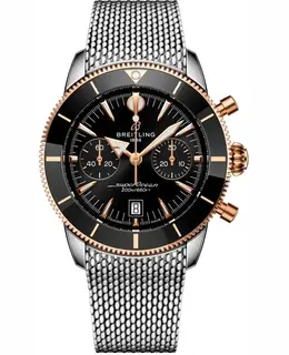 Breitling Superocean Heritage B01 Chronograph 42 Black Dial Stainless Steel Men's Watch - UB0156H11B1A1