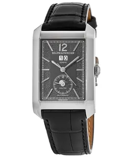 Baume & Mercier Hampton Automatic Grey Dial Leather Strap Men's Watch 10666