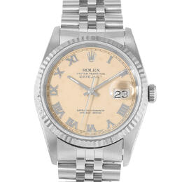 Pre-Owned Rolex Datejust Silver Dial Automatic Mens Watch - Model SRJ