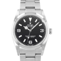 Pre-owned Rolex Explorer 36 Automatic Chronometer Black Dial Mens Watch - Ref: 114270 BKSO