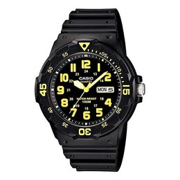 Часы Casio Waterproof Sports Quartz Mens Black Analog, черный mrw-200h-9b | black