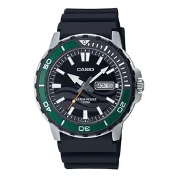 Часы analog 'black verdent green' Casio, черный mtd-125-1avdf | black/verdent green/silver