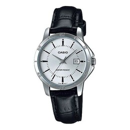 Часы Casio Quartz Waterproof Silver Dial Silver Analog, цвет silver ltp-v004l-7a | silver