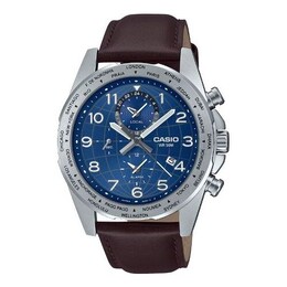 Часы analog 'brown' Casio, коричневый mtp-w500l-2a | brown/blue/silver