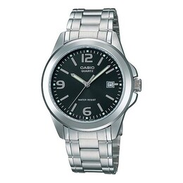 Часы Casio Standard Simplistic Steel Analog Watch 'Silver Black', черный mtp-1215a-1a | silverblack