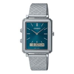 Часы analog 'silver teal' Casio, серебряный mtp-b205m-3e | silver/teal