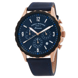 Fossil Forrester Chronograph Quartz Blue Dial Mens Watch FS5814