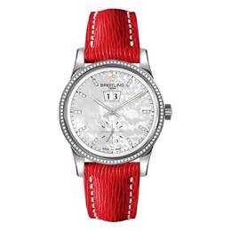 Breitling Transocean Automatic Diamond Mother of Pearl Dial Watch A1631053/A765