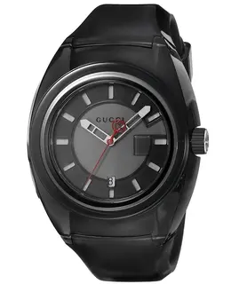 Brand New Authentic Gucci Sync XXL Men's Grey Dial Watch with Grey Rubber Strap, Model YA137111
