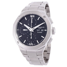 Men's Baume & Mercier Riviera Chronograph Automatic MOA10825 Black Dial Watch