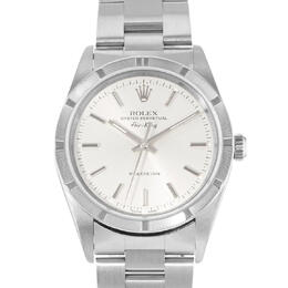 Pre-owned Rolex Air King Automatic Chronometer Silver Dial Mens Watch 14010 SSO 14010 sso