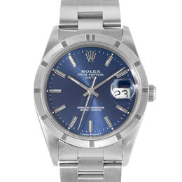 Pre-owned Rolex Oyster Perpetual Date Mens Automatic Chronometer Blue Dial Ref 15210 BLSO