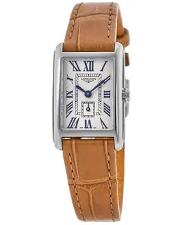 Brand New Longines Women's DolceVita Silver Dial Leather Strap Watch L5.512.4.71.4